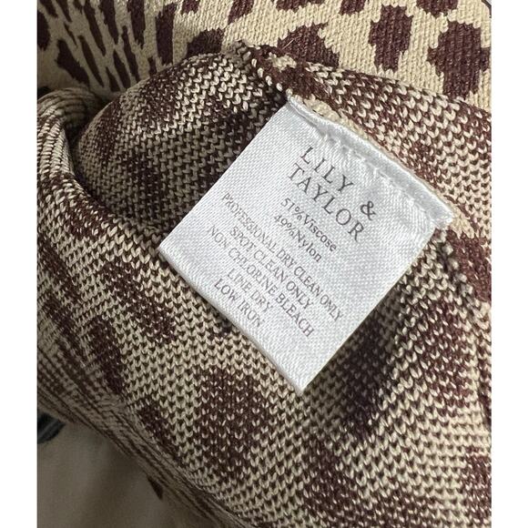 NWT Lily and Taylor Tan Spotted Dress Decorative Buttons Women’s Size Large - Picture 12 of 12